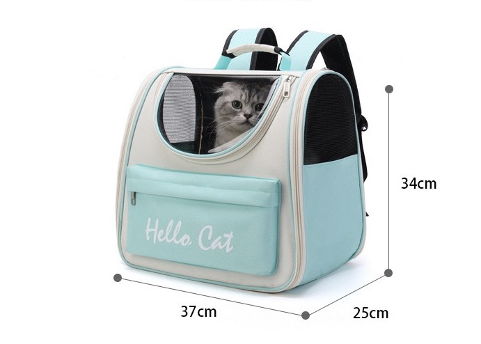 Balo Vận Chuyển Chó Mèo Hello Cat 37x34x25 - [Nông Trại Thú Cưng]