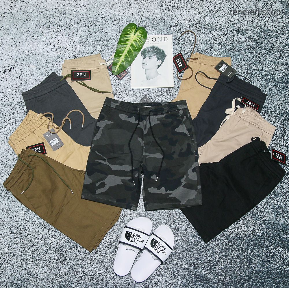 Quần Short Nam Kaki Lưng Thun Xuất Hàn