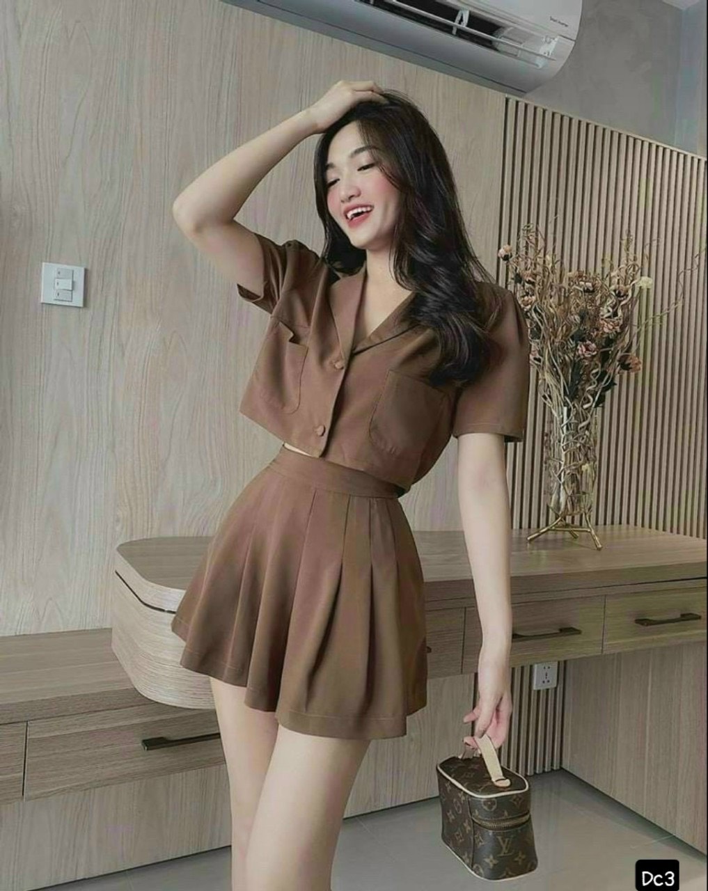 SÉT BỘ ĐÙI NỮ ÁO VEST TAY NGẮN CÀI NÚT VẢI FORD; QUÁ SANG TRỌNG LD22 ( Shop Miu Xinh)