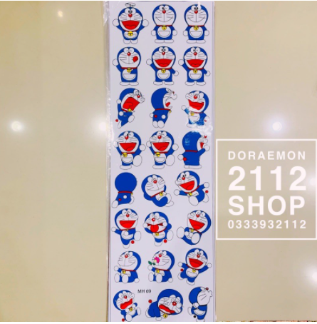tem xe, tem dán, Sticker dán xe DORAEMON 20cm x 60cm