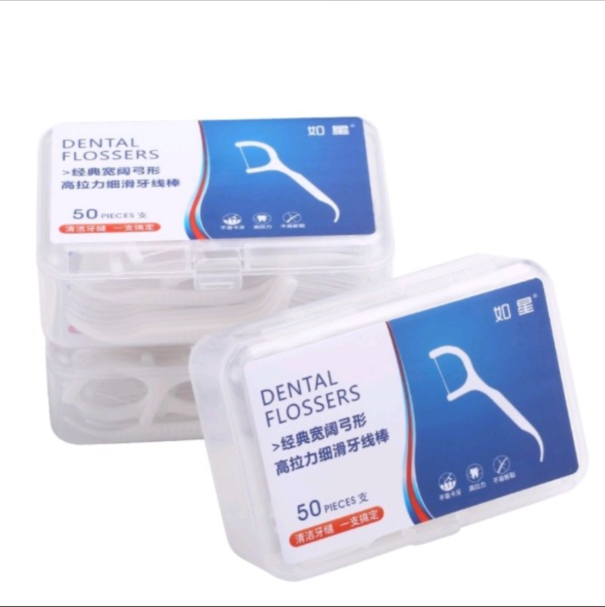50 Chiếc Tăm Chỉ Nha Khoa Sợi Chỉ Mảnh