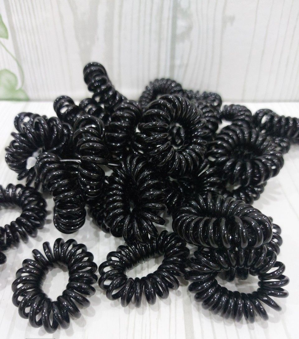 [HCM] DÂY CỘT TÓC LÒ XO ĐEN 3CM , LẺ 1 CÁI