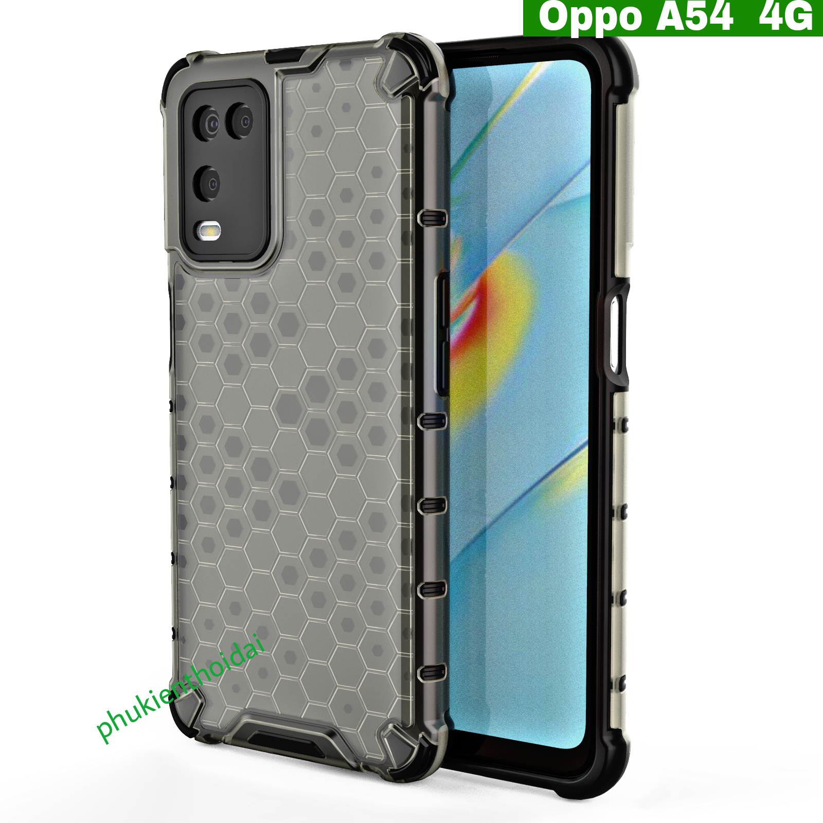 Ốp lưng Oppo A54 4G chống sốc vân tổ Ong cao cấp siêu bền