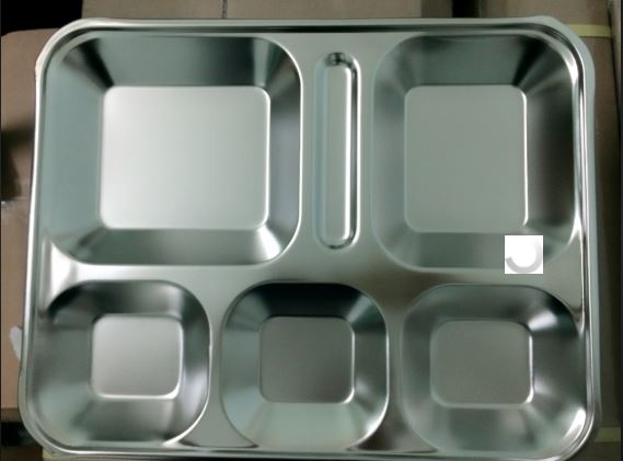 Khay đựng cơm inox có nắp loại lớn