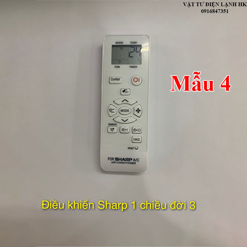 Remote máy lạnh SHARP đời mới, điều khiển điều hòa Shap mới 4 rẻ