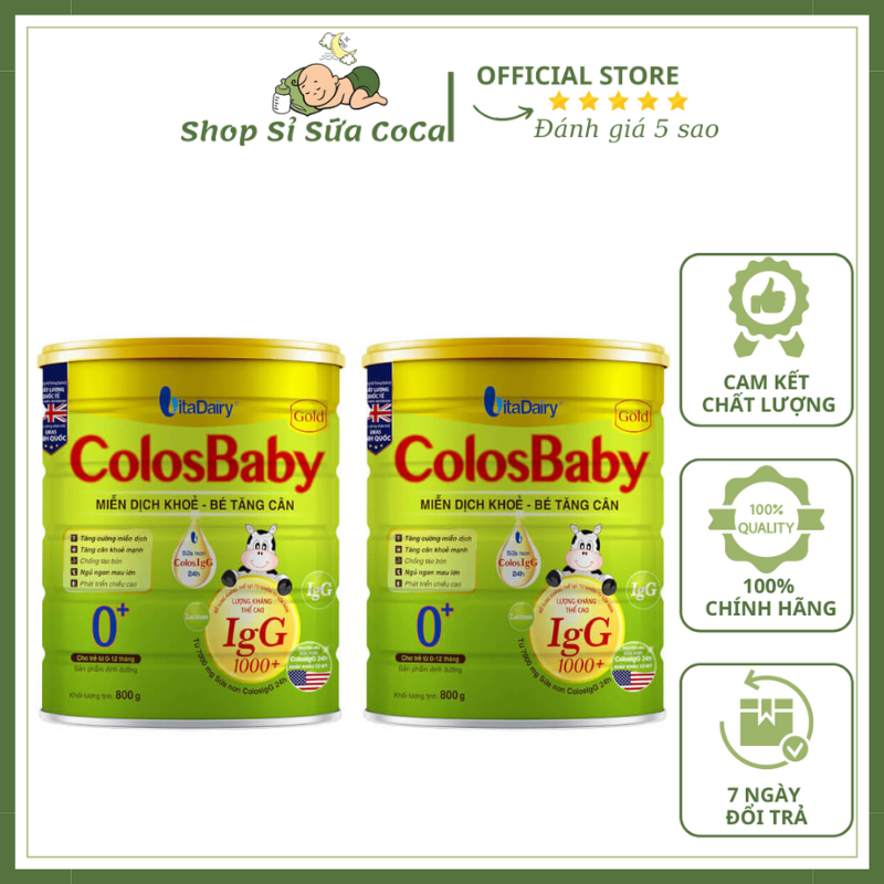 Combo 2 hộp Colosbaby Gold 0+ 800gr (Date 2026 có tích xu)