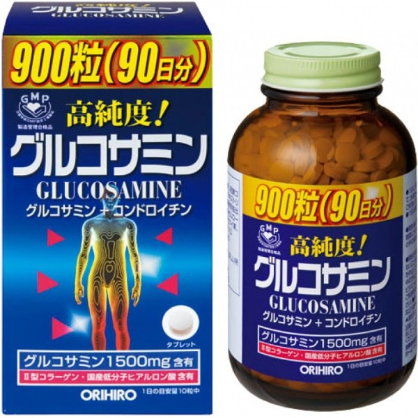 Viên Uống Glucosamine Orihiro 900 Viên Giúp Giảm Đau, Giảm Viêm, Chống Lão Hóa Sụn Khớp, Tăng Khả Năng Hấp Thụ Canxi