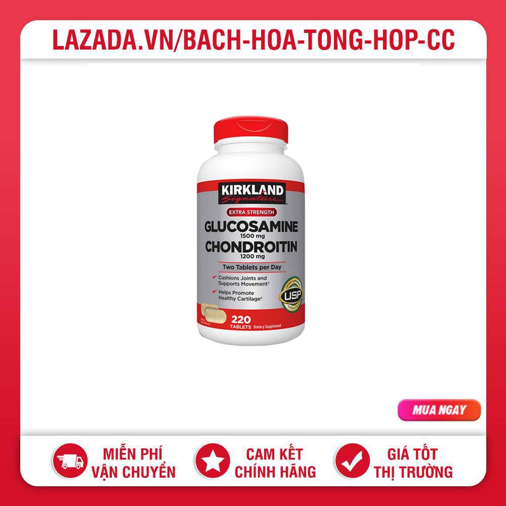 [DATE 2026]VIÊN UỐNG BỔ XƯƠNG KHỚP KIRKLAND GLUCOSAMINE CHONDROITIN MỸ (220 VIÊN)