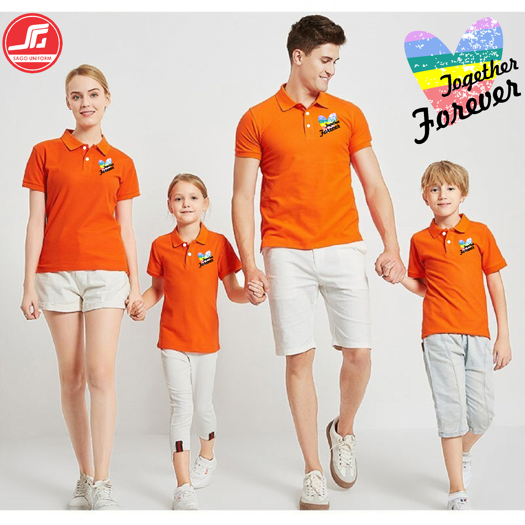Áo gia đình cổ bẻ 3/4/5 người đẹp chất lượng thoáng mát vải cá sấu polo SAGO T-SHIRT GDPL02