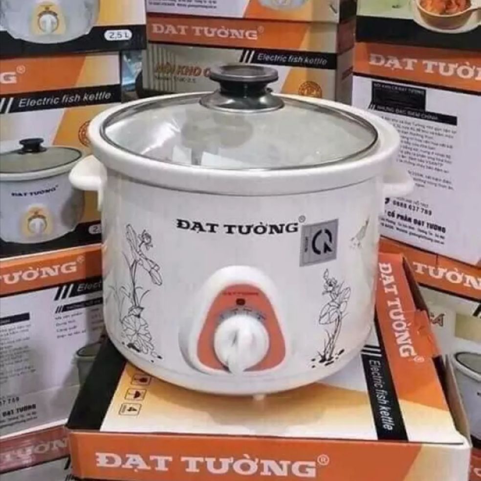 Nồi hầm chậm, hầm cháo, kho cá Đạt Tường 1,5 Lít. 3 chế độ nấu. Bảo hành 12 tháng. Hàng Việt Nam chất lượng cao