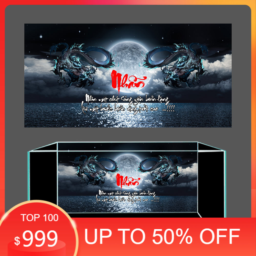 Best sell-painting 3D stickers aquarium fish tank-intensity power-multi size thướt choice