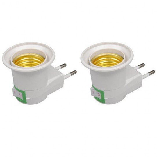 Đui Đèn E27 Có Công Tắc Phích Cắm Không Dây