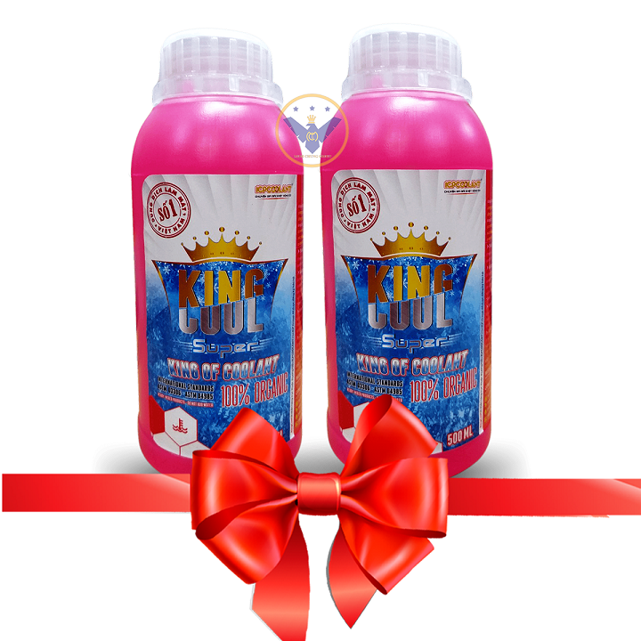 2 nước làm mát xe ô tô, xe máy màu đỏ KINGCOOL SUPER 500ml