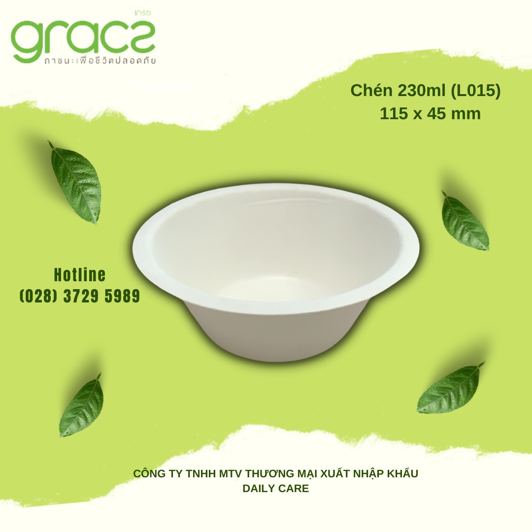 10 Chén nhỏ bã mía Thái Lan 230ml (trắng)