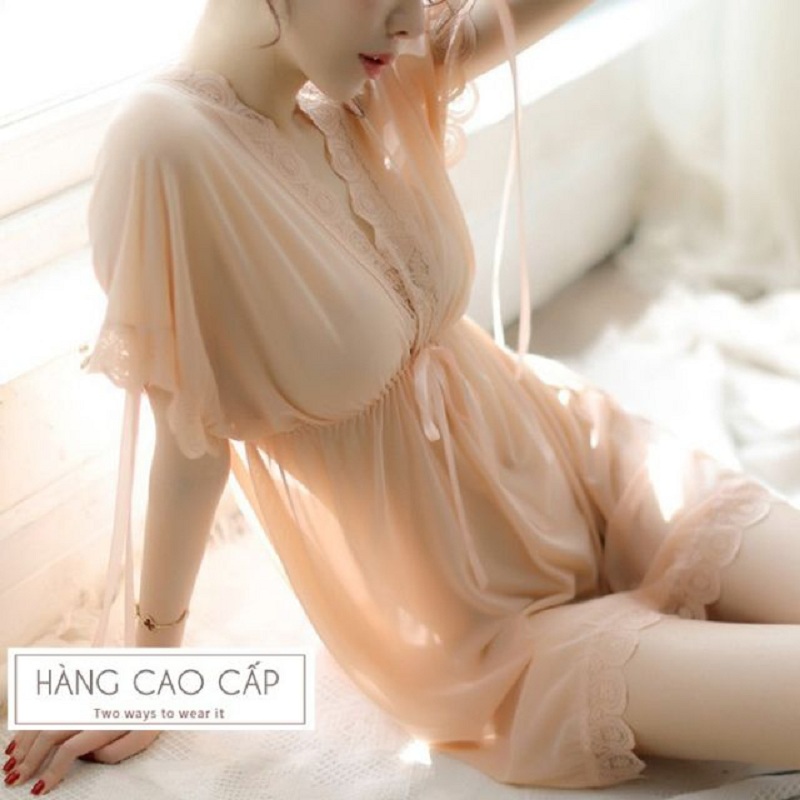 Váy Ngủ Ren Cao Cấp Thắt Eo Tiểu Thư MS5177