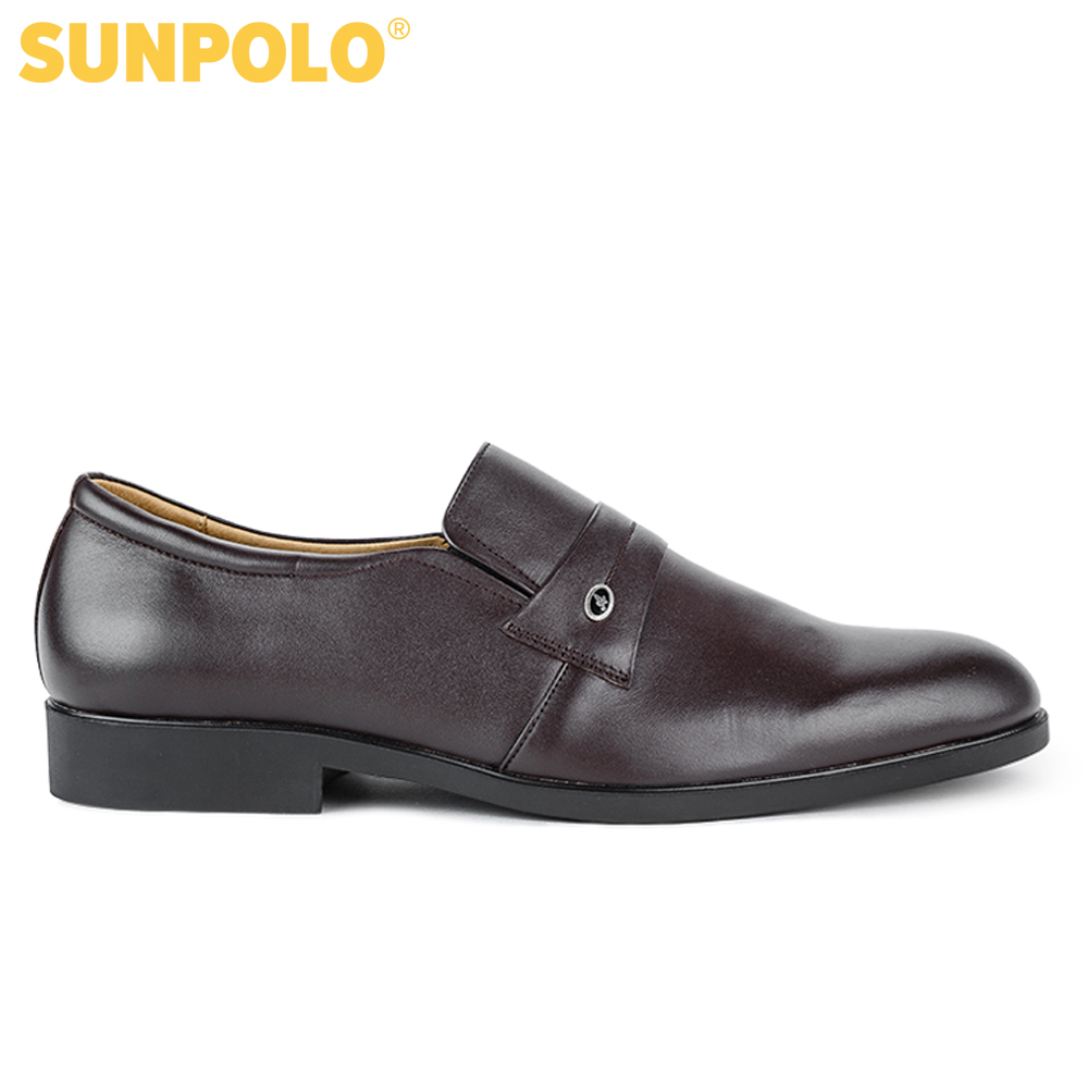 Giày Tây Nam Da Bò Công Sở SUNPOLO SUKT0531DN (Đen, Nâu)