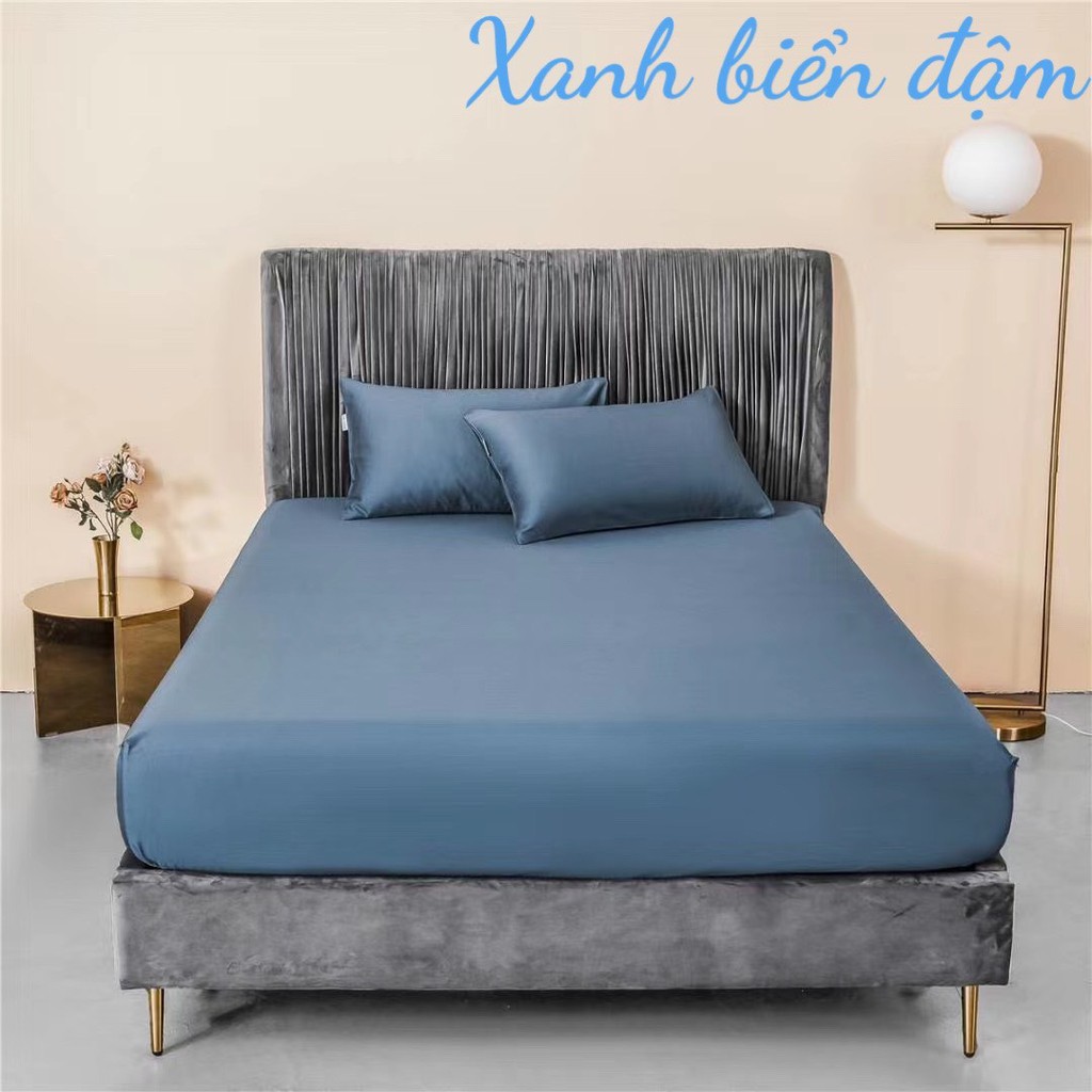 (❣️GIÁ BAY NÓC) Bộ ga gối lụa tencel trơn 60s cao cấp ga giường lụa mát lạnh - nhiều mẫu lựa chọn