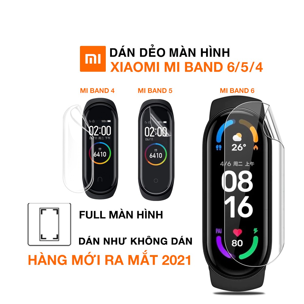 Dán màn hình mi band 4 / mi band 5 / mi band 6 full màn dẻo trong suốt ppf tự phục hồi vết xước - dán dẻo mi band 5