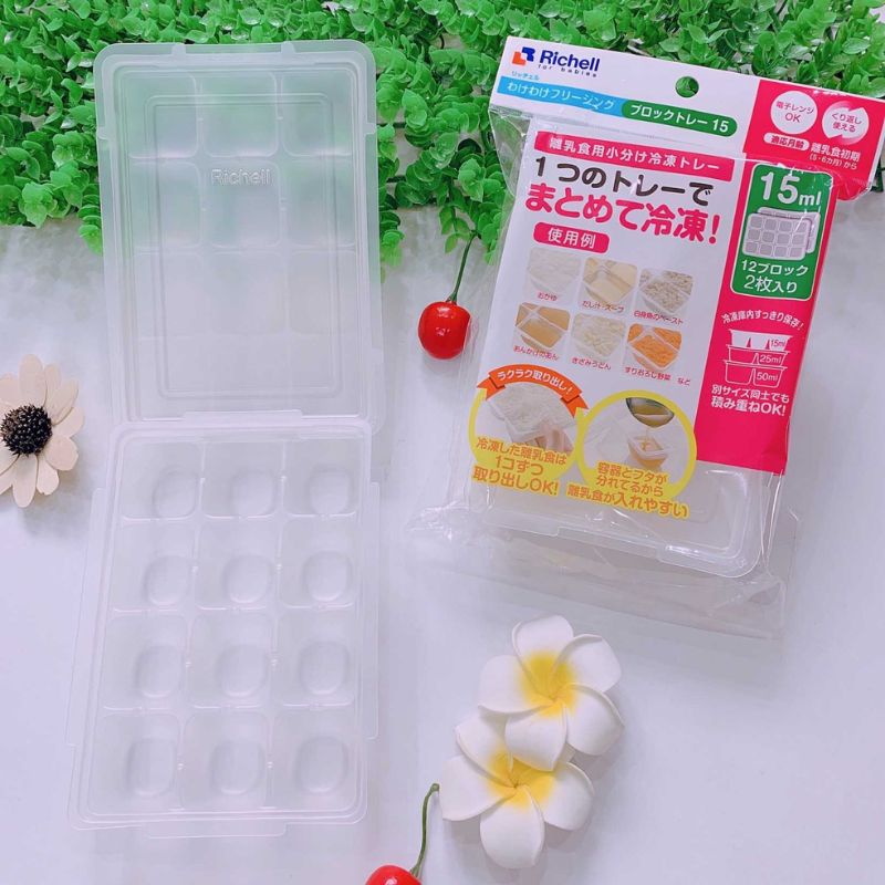Set khay trữ đông Richell 15ml / 25ml / 50ml Nhật Bản