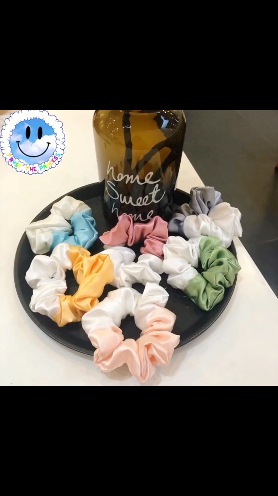 [HCM]COMBO 5 SCRUNCHIES PHI BÓNG PHỐI TRẮNG CAO CẤP LIMITED