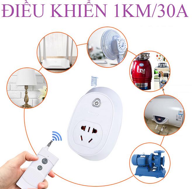 Ổ cắm điện thông minh điều khiển từ xa 1000M bật tắt thiết bị điện 30A/220V Honest HT-9501 công tắc điều khiển từ xa ổ cắm điều khiển từ xa công tắc điện thông minh