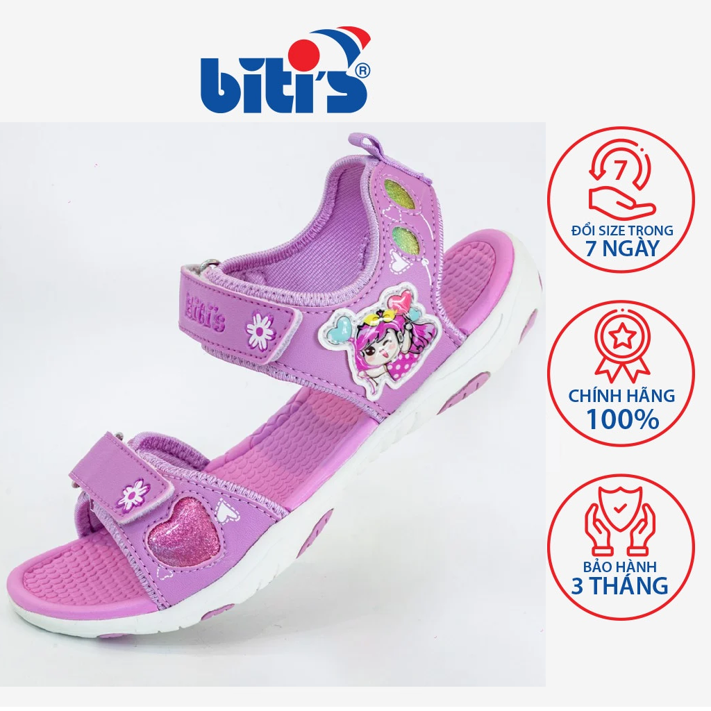 Sandal cao su bé gái biti's drg002400