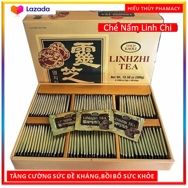 Trà Linh Chi Gold Kaoli Nhập Khẩu Hàn Quốc 300gr - 100 gói x 3gr