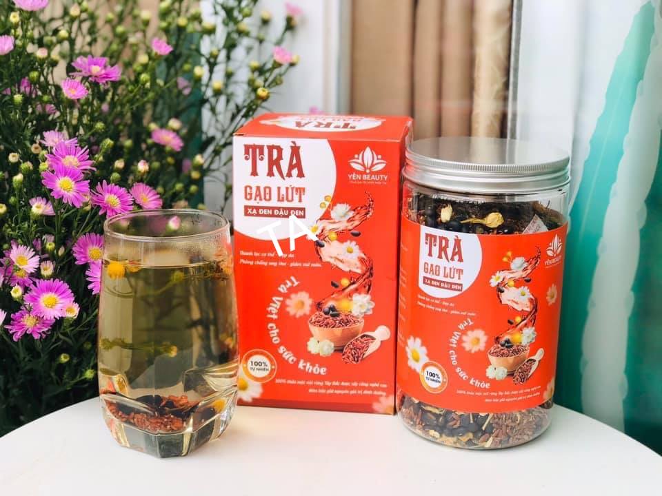 [HCM]TRÀ GẠO LỨT XẠ ĐEN  ĐẬU ĐEN