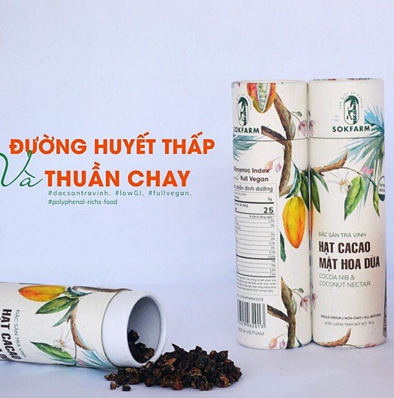 Hạt cacao phủ mật hoa dừa 75gr