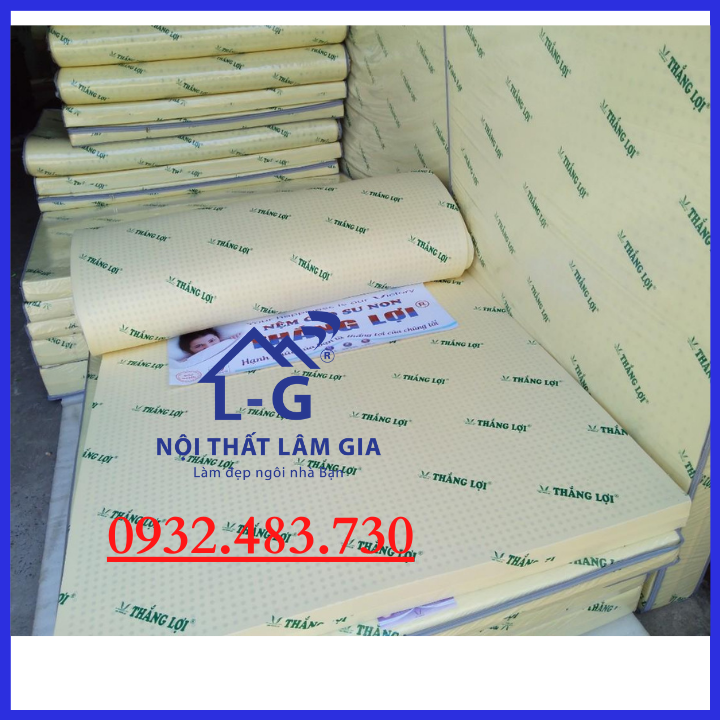 Nệm cao su non thắng lợi Ngang 1m8x2mx10cm chính hãng BH 10 năm