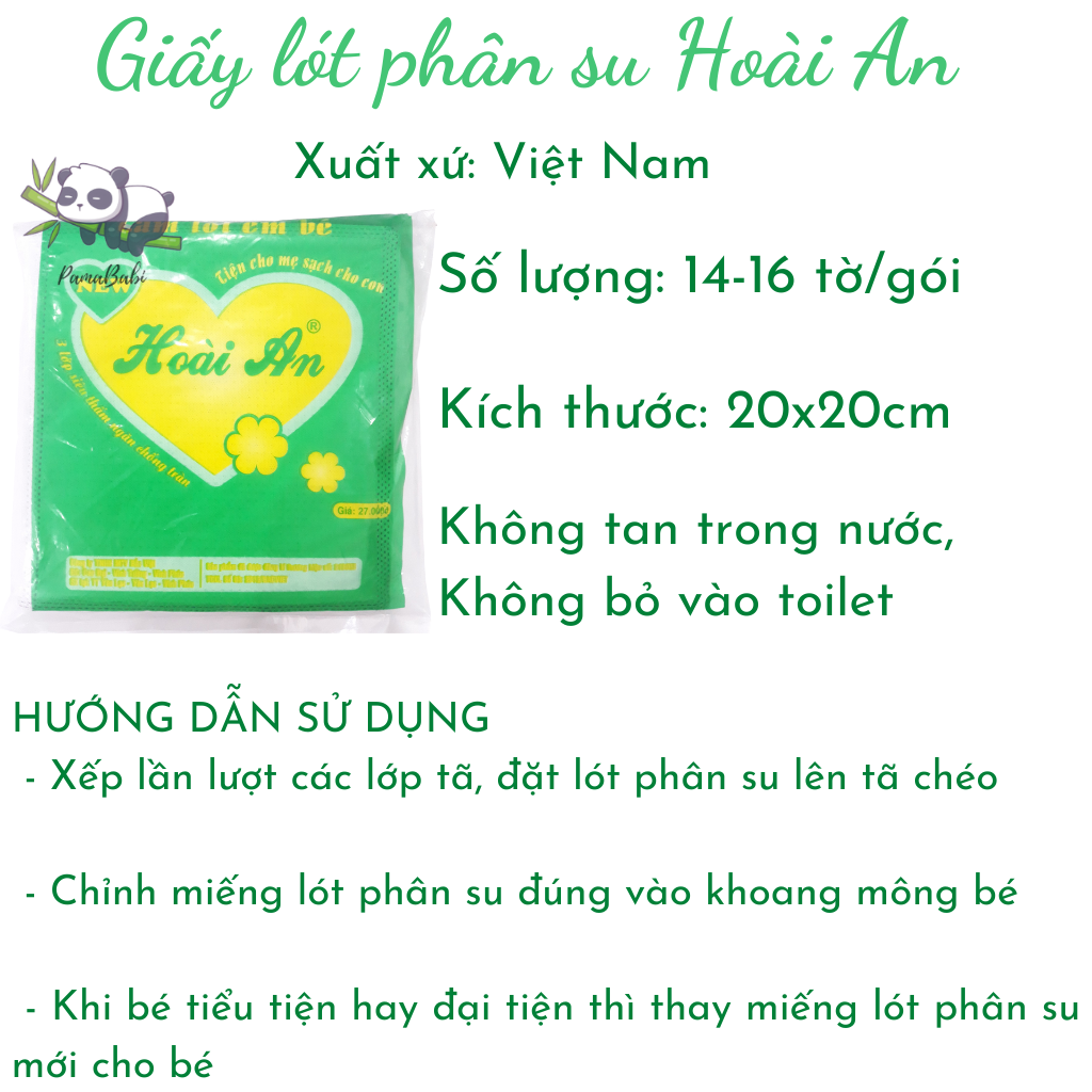 Giấy lót phân su Hoài An cho bé sơ sinh