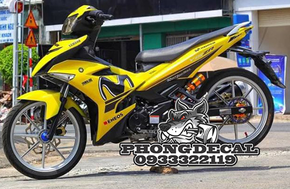 Tem Rời Xe Yamaha Exciter 150 Movistar Vàng Đen