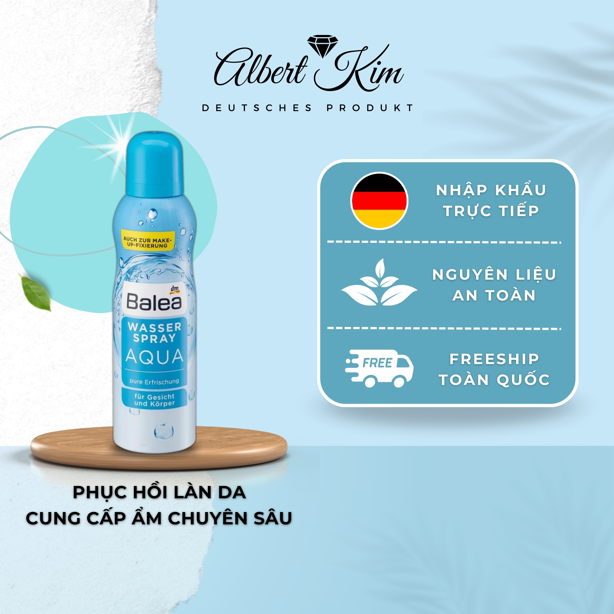 [ Hàng Đức ] Xịt khoáng hàng nội địa Đức - Balea - 150ml