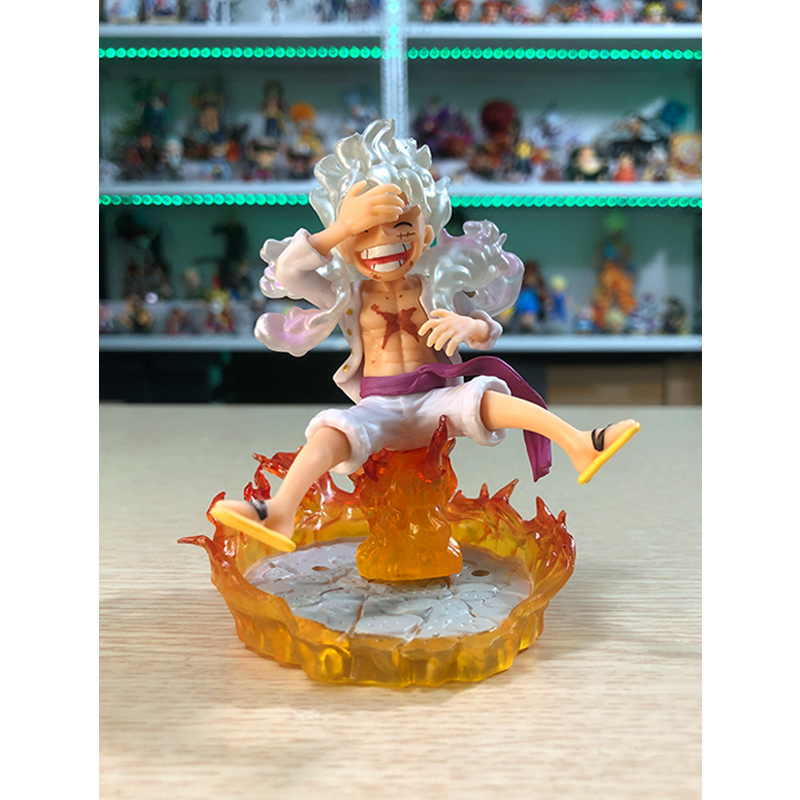 Mô hình Luffy gear 5 ngồi cười có đèn LED