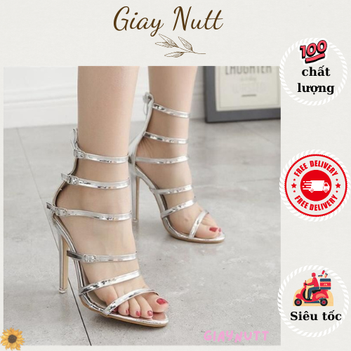 Giày sandal chiến binh cao gót ba khóa thời trang mới NĐ01