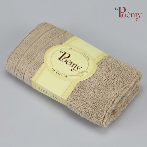 COMBO 5 Khăn mặt vuông POÊMY sọc gân 29x29 (màu như hình)
