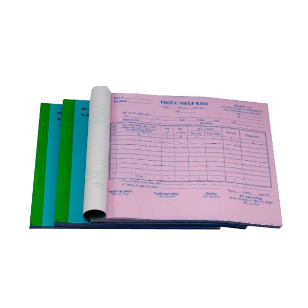 10 cuốn phiếu nhập kho 2 liên 100 tờ (50 bộ) 16x20cm