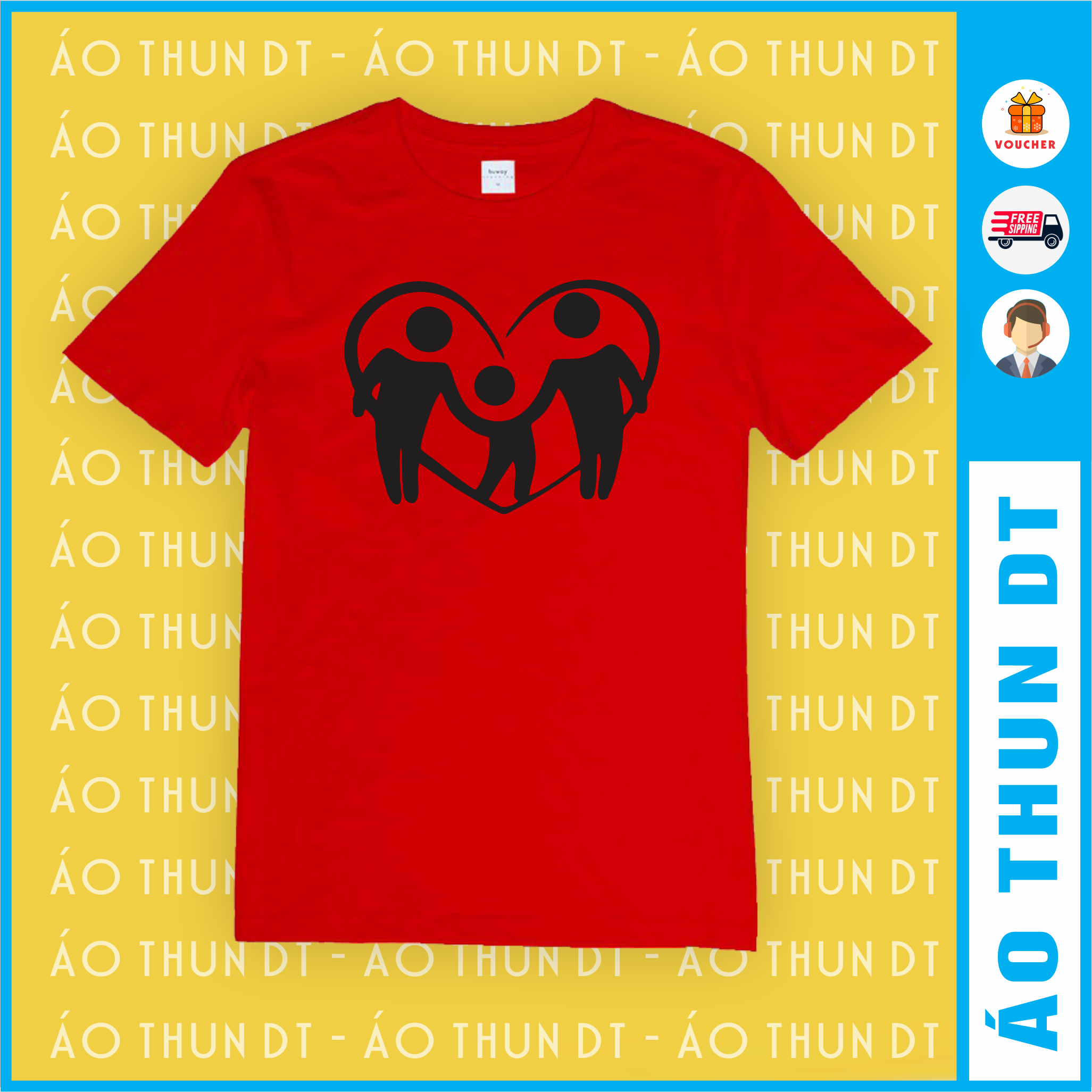 Áo gia đình màu đỏ