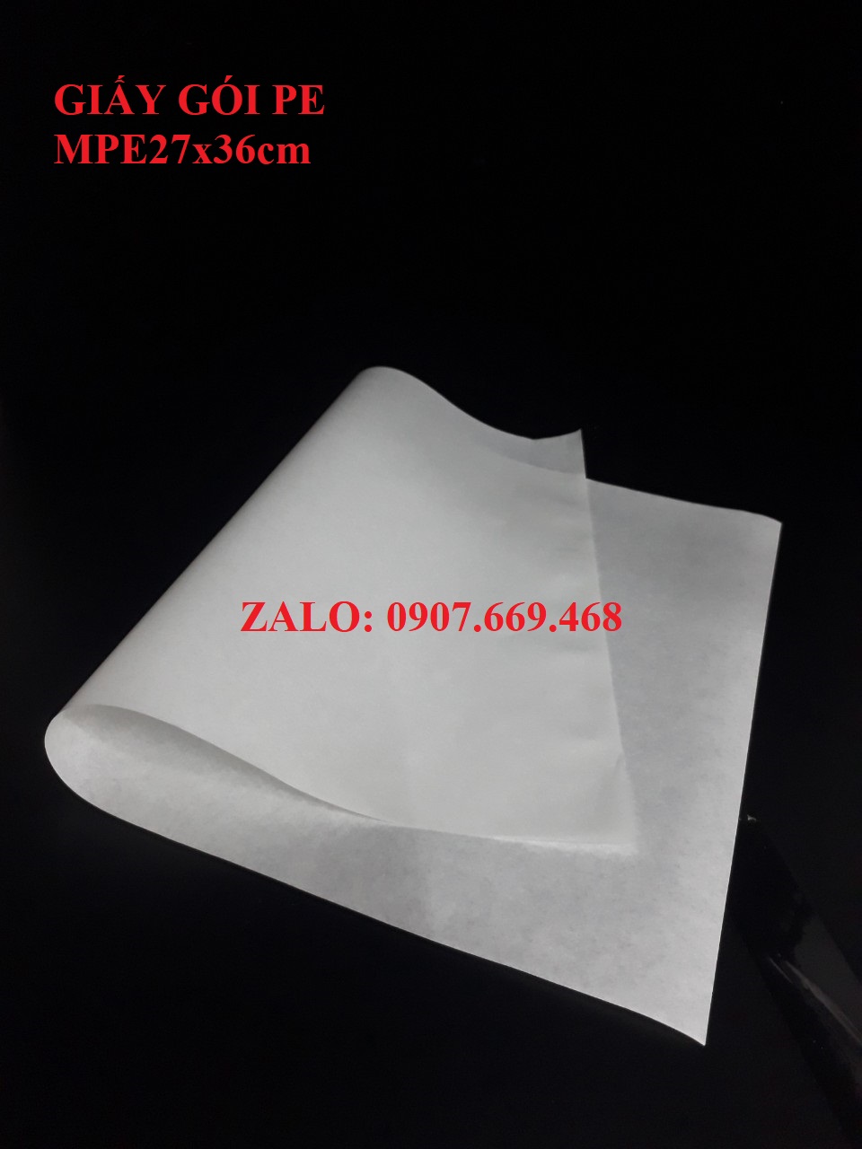 giấy gói tráng PE dùng gói thịt sống ( 500 tờ size 27x36cm )