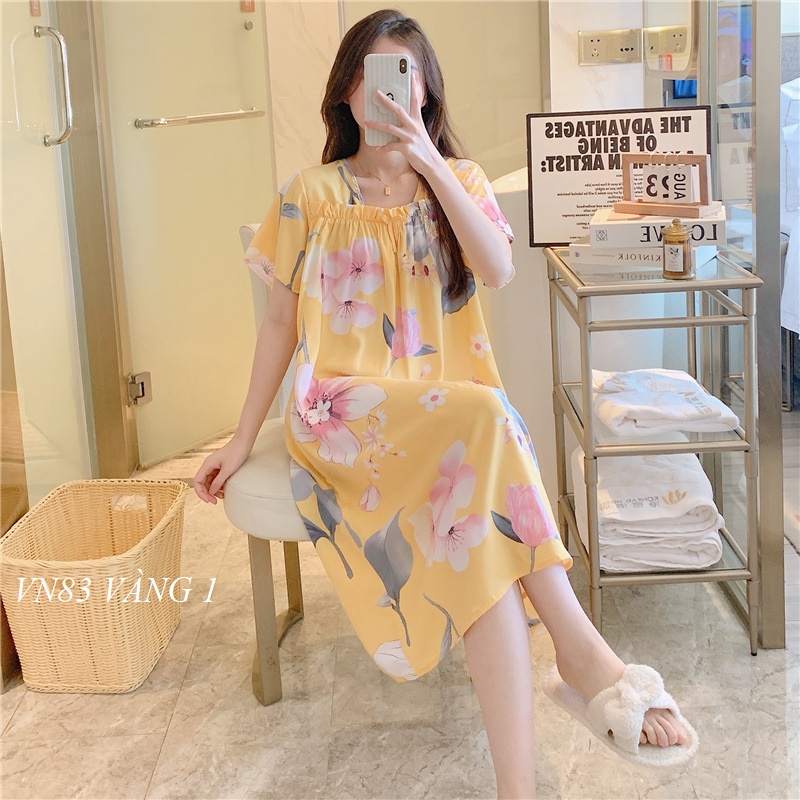 Váy Lanh Mặc Nhà Siêu Mềm Mát VN83