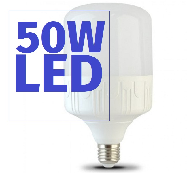 2 bóng đèn led bulb trụ 50w e27