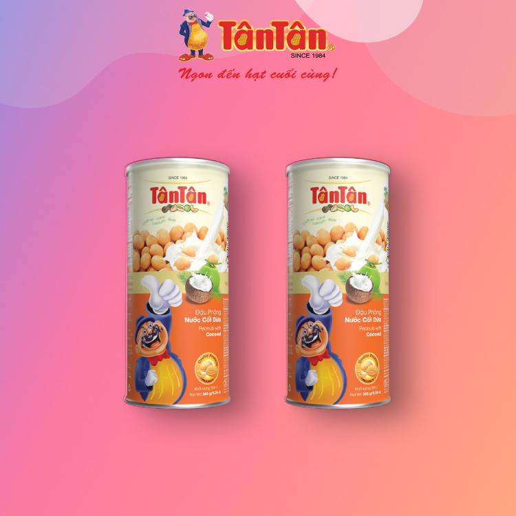 Combo 2 lon Đậu phộng Nước cốt dừa Tân Tân (265g/lon)