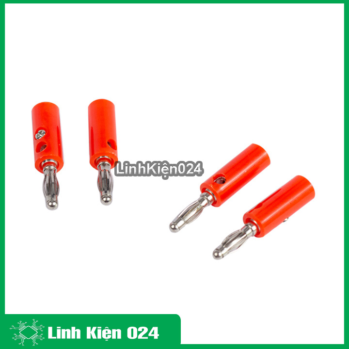 Combo 10 đầu Jack bắp chuối 910MR 4mm đực 5 đỏ 5 đen