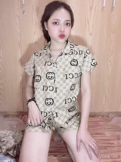 [Lọ lem Luxuxy ] (Dưới 56kg) Bộ Đồ Mặc Nhà Pijama Nữ -Vải Kate
