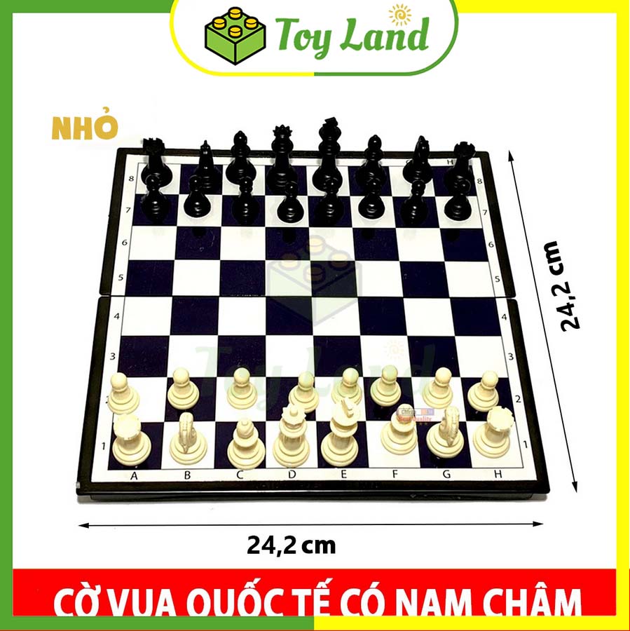 [Sato] Bộ Cờ Vua Trắng Đen Size Lớn Có Nam Châm Loại Cao Cấp Đồ Chơi Trí Tuệ Thể Thao Board Game Cờ Quốc Tế