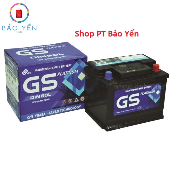 GS Battery 12v 60ah din60l