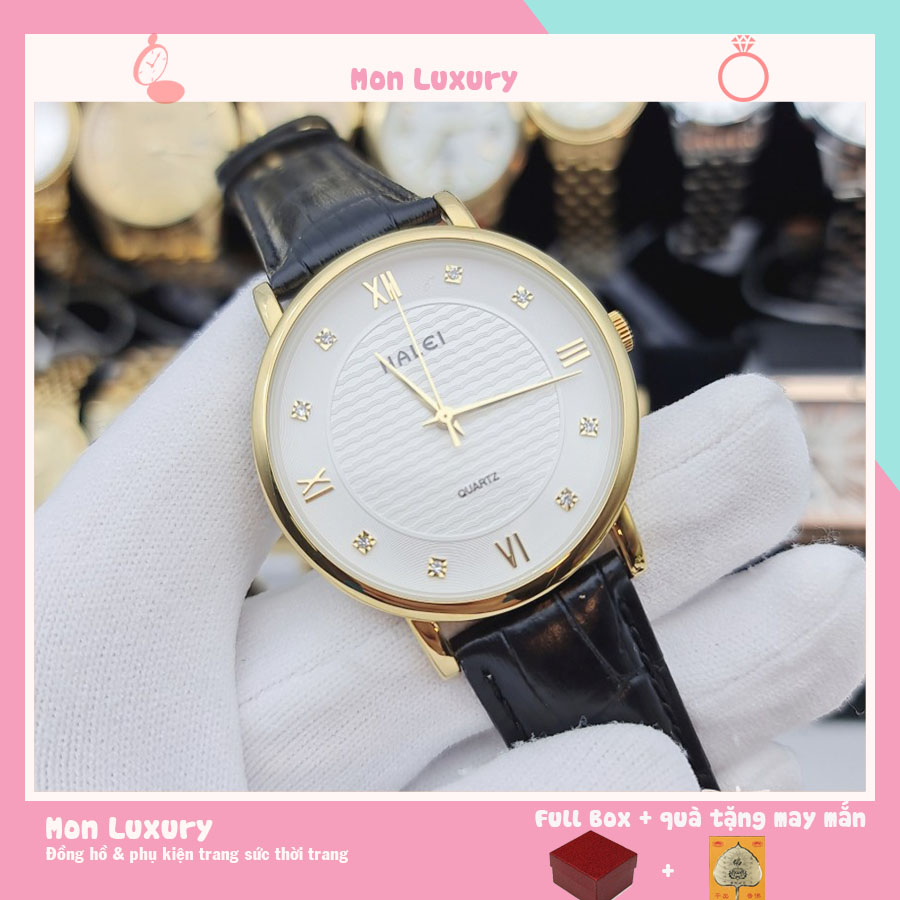 Đồng Hồ Nam Halei 545M Dây Da Máy Nhật Mặt Mỏng Chính Hãng Chống Nước Chống Trầy Xước - Full Box + Pin Dự Phòng + Quà Tặng May Mắn