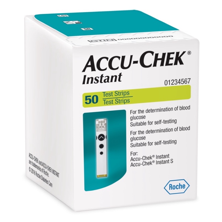 Que Thử Đường Huyết , máy đo đường huyết Accu-Chek Instant 50 que và hộp 25 que hành chính hãng