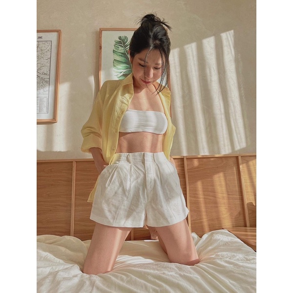 Quần short linen