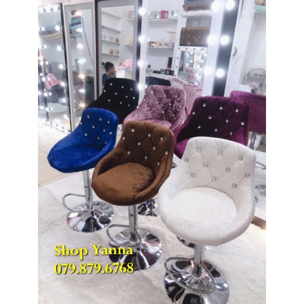 Ghế Quầy Bar Cao Cấp - Ghế Nhung